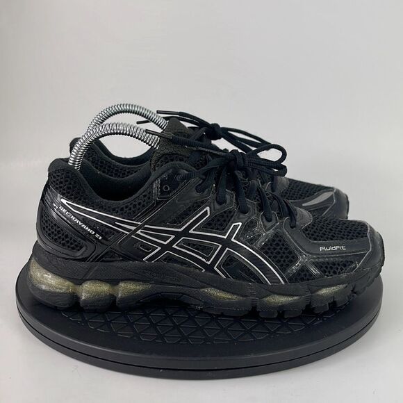 Asics Gel-Kayano 21 Silver/Black Athletic Running Shoes T4H7N Women’s Size 7.5 - Picture 4 of 12